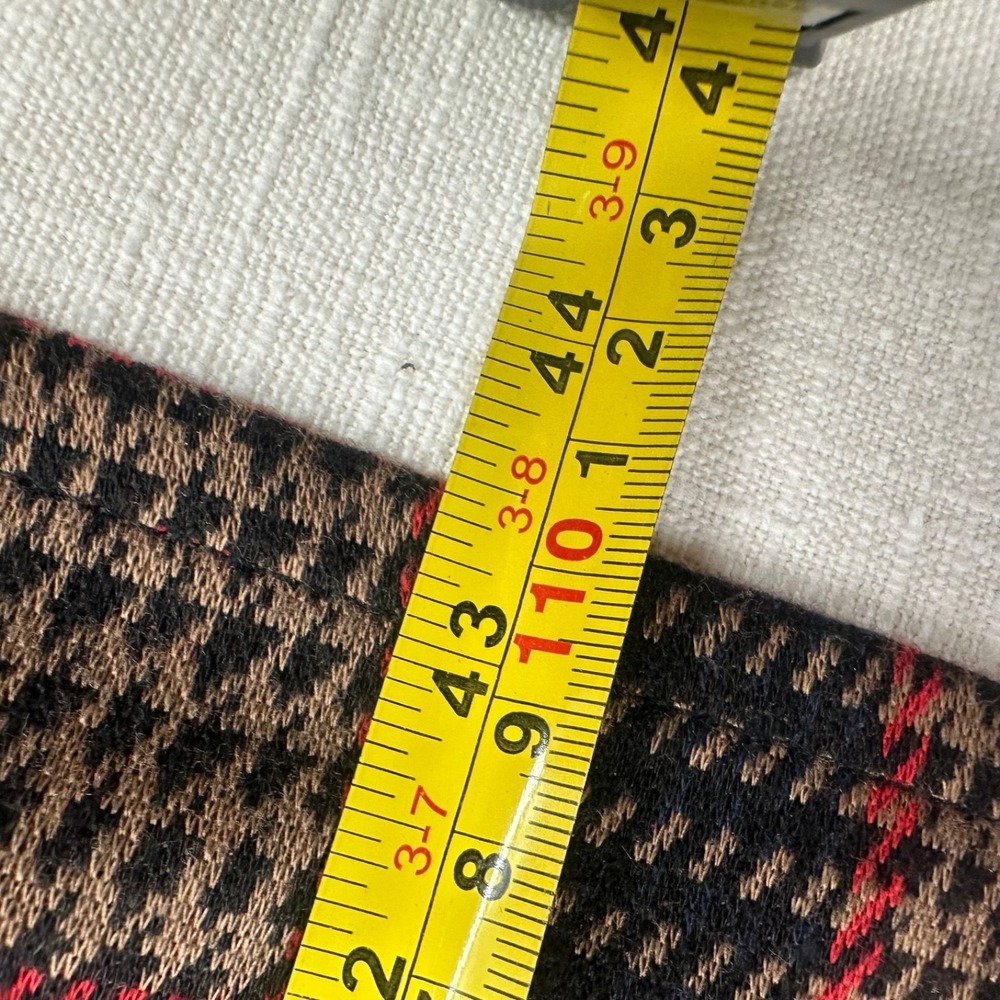 Zara Woman Plaid Mock Neck Sheath Dress Size Large Short Sleeve Pockets Knit L - Picture 9 of 9